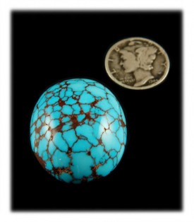 High Grade Spiderweb Turquoise Cabochon from Persia