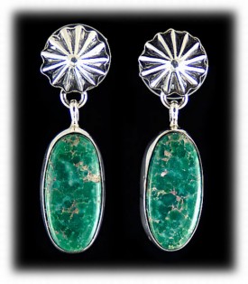 Navajo Turquoise Earrings - Navajo Jewelry