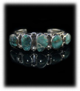 Navajo Row Bracelet - Damele Turquoise Navajo Jewelry