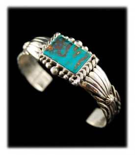 Navajo Silver Turquoise Bracelet