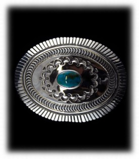 Navajo Handcrafted Turquoise Belt Buckle