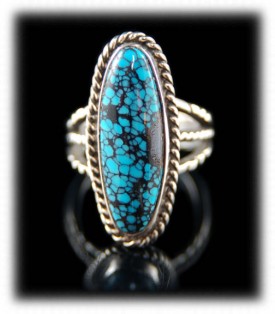 Nevada Spiderweb Turquoise Ladies Ring