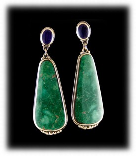 Rare Turquoise Jewelry Earrings with Broken Arrow