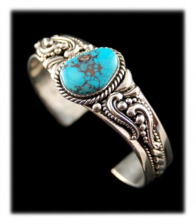 Bisbee Turquoise Bracelet - Victorian Style