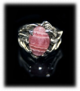 Sterling Silver Ring with Rhodocrocite