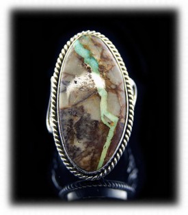 Ribbon Turquoise Mens Rings