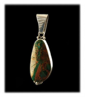 Ribbon Turquoise Pendant with green Royston Turquoise