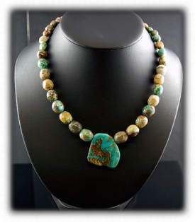 Royston Turquoise Bead Pendant