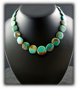 Green Turquoise Beaded Jewelry - Turquoise Necklace