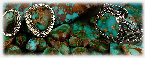 Royston Turquoise Cabochons and high grade Royston Turquoise jewelry