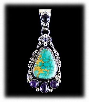 Royston Turquoise and Sugilite Necklace Jewelry