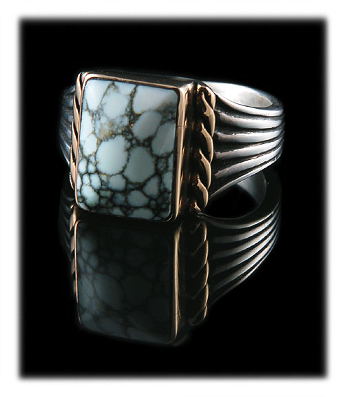 Silver and Gold Turquoise Rings from Durango Silver Company