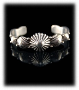 Fluted Silver Concho Bracelet