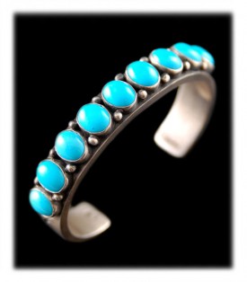 Cuff bracelet  with Robin's Egg Blue Turquoise