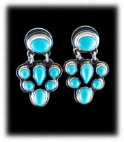 Sleeping Beauty Turquoise and Silver Earrings