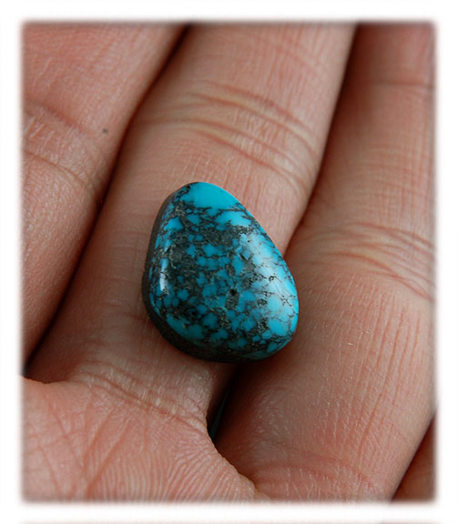 Spiderweb Morenci Turquoise  Cabochon