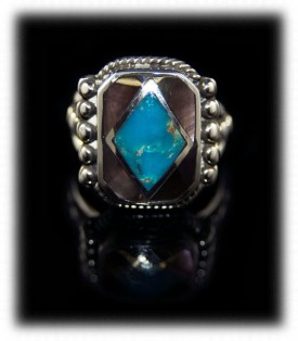 Sterling Silver Turquoise Inlay Ring