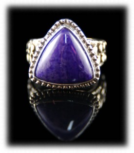 Sugilite Sterling Silver Ring Band