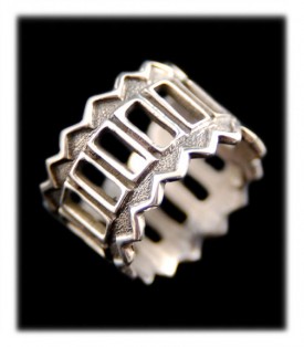 Overlay Cuttout Sterling Silver Ring Bands