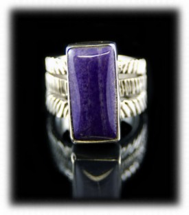 Sugilite in a Sterling Silver Ring