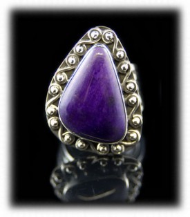 Handmade Silver Ring with Sugilite