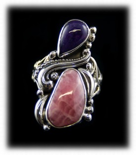 Rhodocrocite Silver Ring