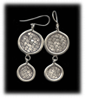 Karen Hill Tribe Earrings - Thai Silver