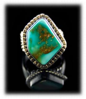 Tonpah Blue Gem Turquoise Ring