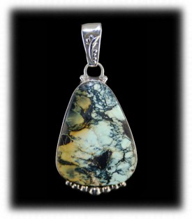 Tortoise Turquoise Pendant - Green Turquoise Pendant