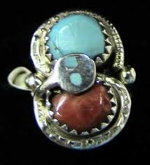 Turquoise Coral Ring