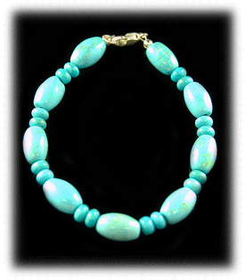 Turquoise Bead Cuff Bracelet