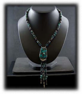 Turquoise Bead Necklace by Nattarika and John Hartman