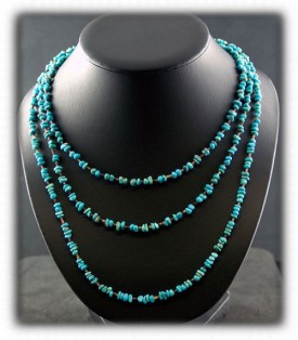 Turquoise Beaded Necklace with Black Onyx