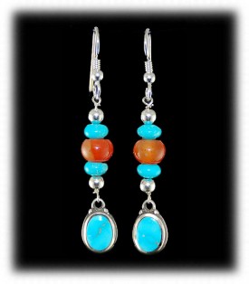 Turquoise bead earrings