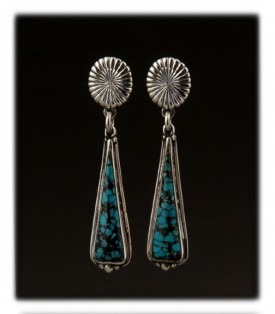 Turquoise inlay drop earrings