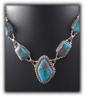 Turquoise Silver Necklace - Pendant