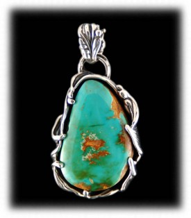 Royston Turquoise Pendant made in America