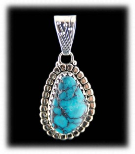 Bisbee Turquoise Silver Pendant