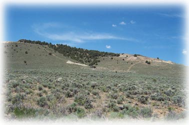 Dry Creek, Burnham, Godber Turquoise mine in Nevada - photo Woods Turquoise