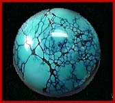 Spiderweb Chinese Turquoise cabochon from the Cloud Mountain mine