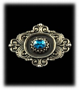 Blue Topaz Pendant - 925 Silver Jewelry