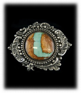 Victorian Turquoise and Silver Buckle