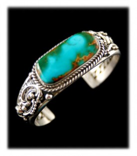 Royston Turquoise Bracelet - Victorian Silver Design