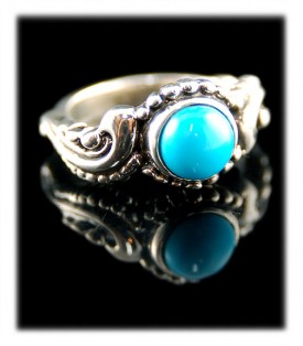 Victorian Style Blue Turquoise Ring by John Hartman