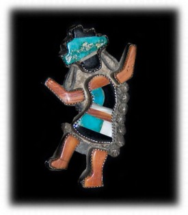 Vintage Zuni Inlay Rainbow Man