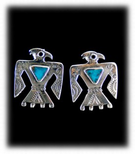 Vintage Style Turquoise Earrings - by Durango Silver Co