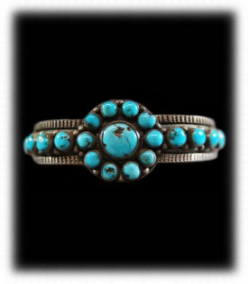 Ingot Turquoise Bracelet - Antique Turquoise Jewerly