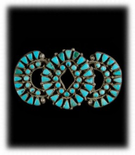 Vintage Zuni Turquoise Petit Point Pin