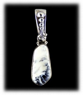 White Buffalo Turquoise Pendant