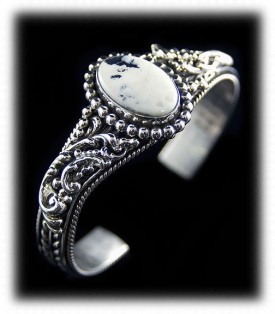 White Turquoise Cuff Bracelet